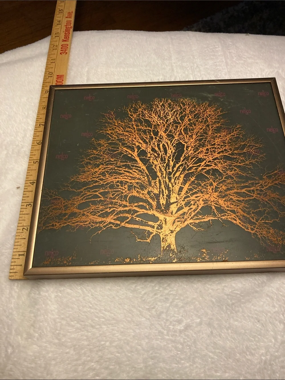Framed Copper Tree Wall Art - Home Wall Decor